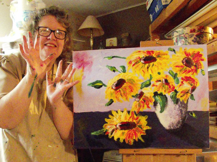 Ginny and her painting