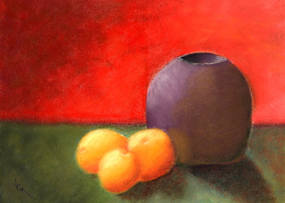 Purple Urn and Lemons 1